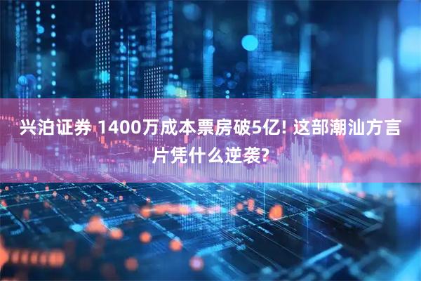 兴泊证券 1400万成本票房破5亿! 这部潮汕方言片凭什么逆袭?